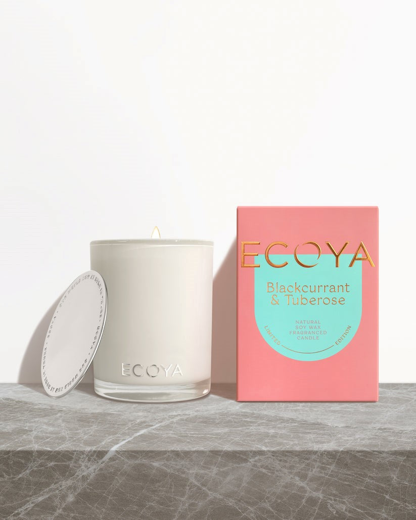 Ecoya Limited Edition Blackcurrant & Tuberose Madison Candle