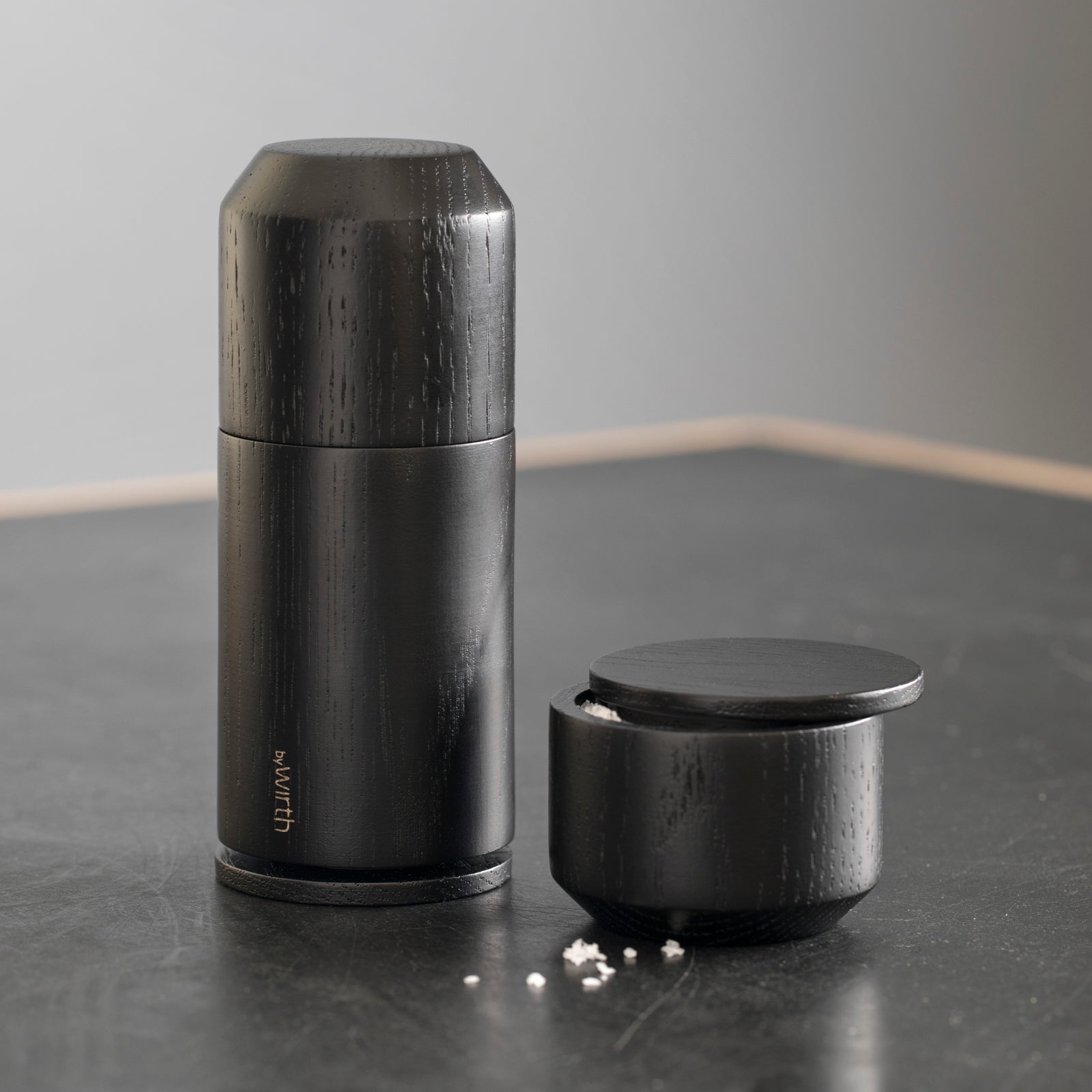 Ekta Living Salt Me Salt Jar - Black Oak