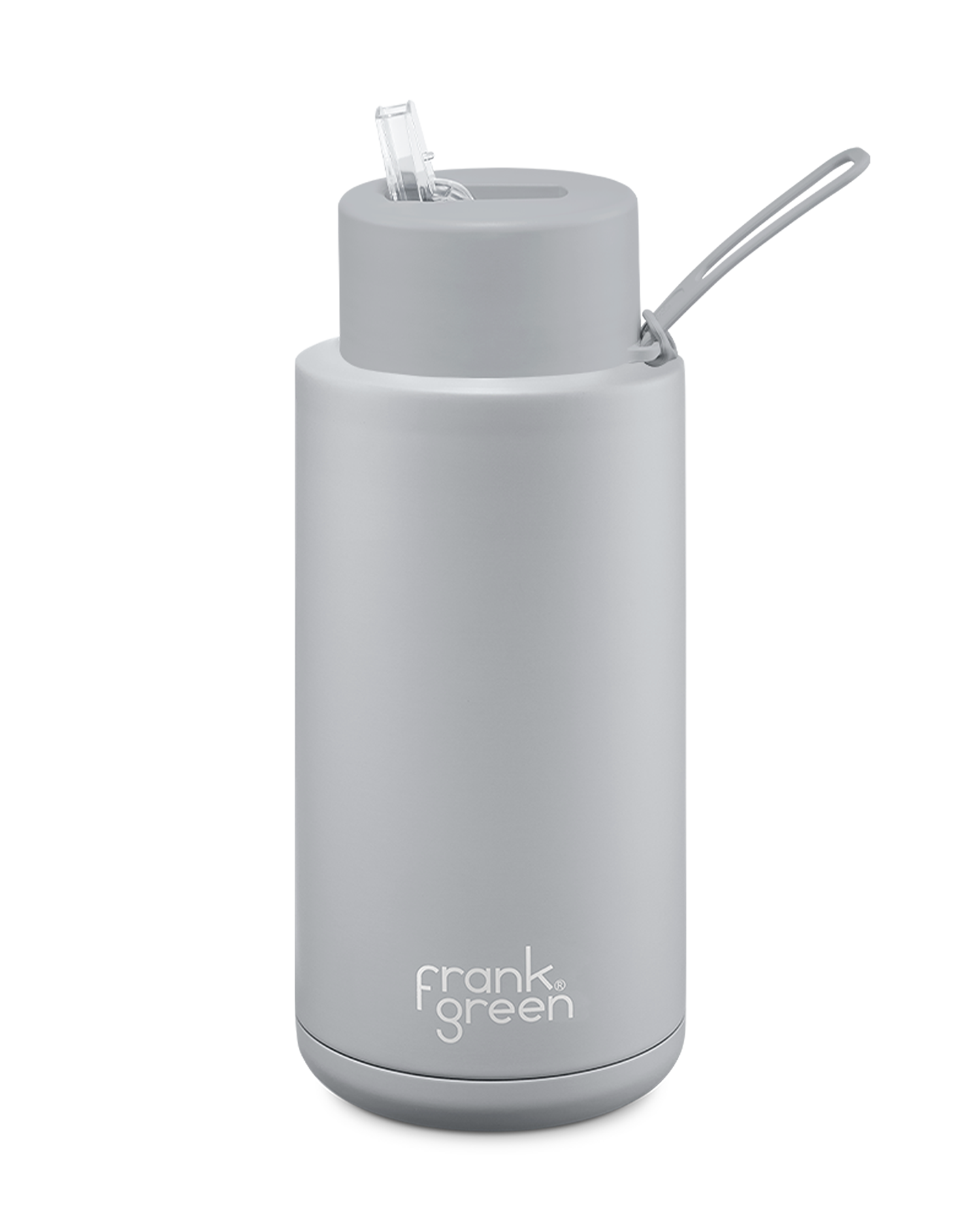 Frank Green Ceramic Reusable Bottle 34oz/1 Litre With Straw Lid - Harbour Mist