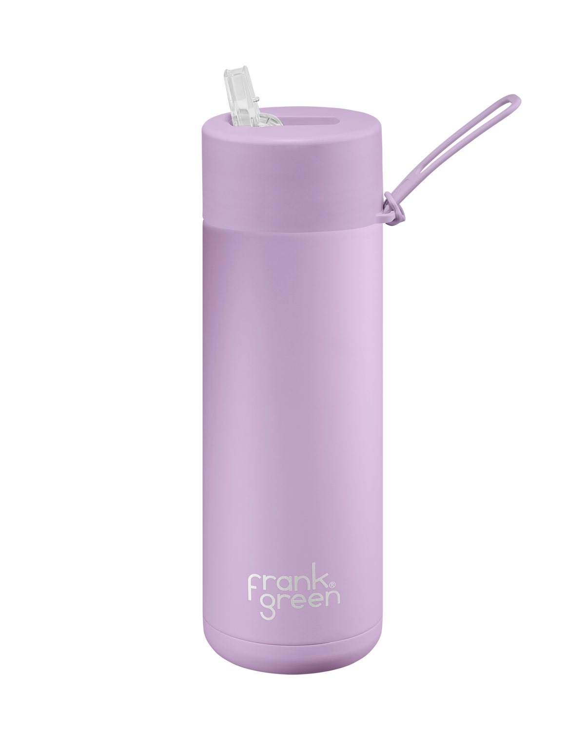 FRANK GREEN CERAMIC REUSABLE BOTTLE WITH STRAW LID 20OZ - LILAC HAZE