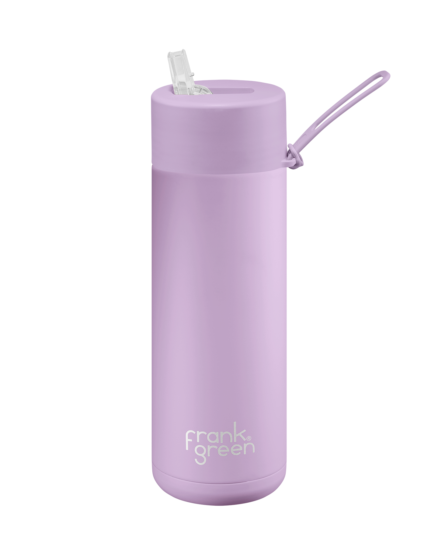 FRANK GREEN CERAMIC REUSABLE BOTTLE WITH STRAW LID 20OZ - LILAC HAZE