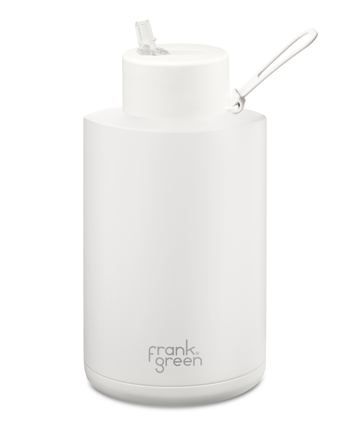 FRANK GREEN CERAMIC REUSABLE BOTTLE 68oz/2 Litre WITH STRAW LID - CLOUD