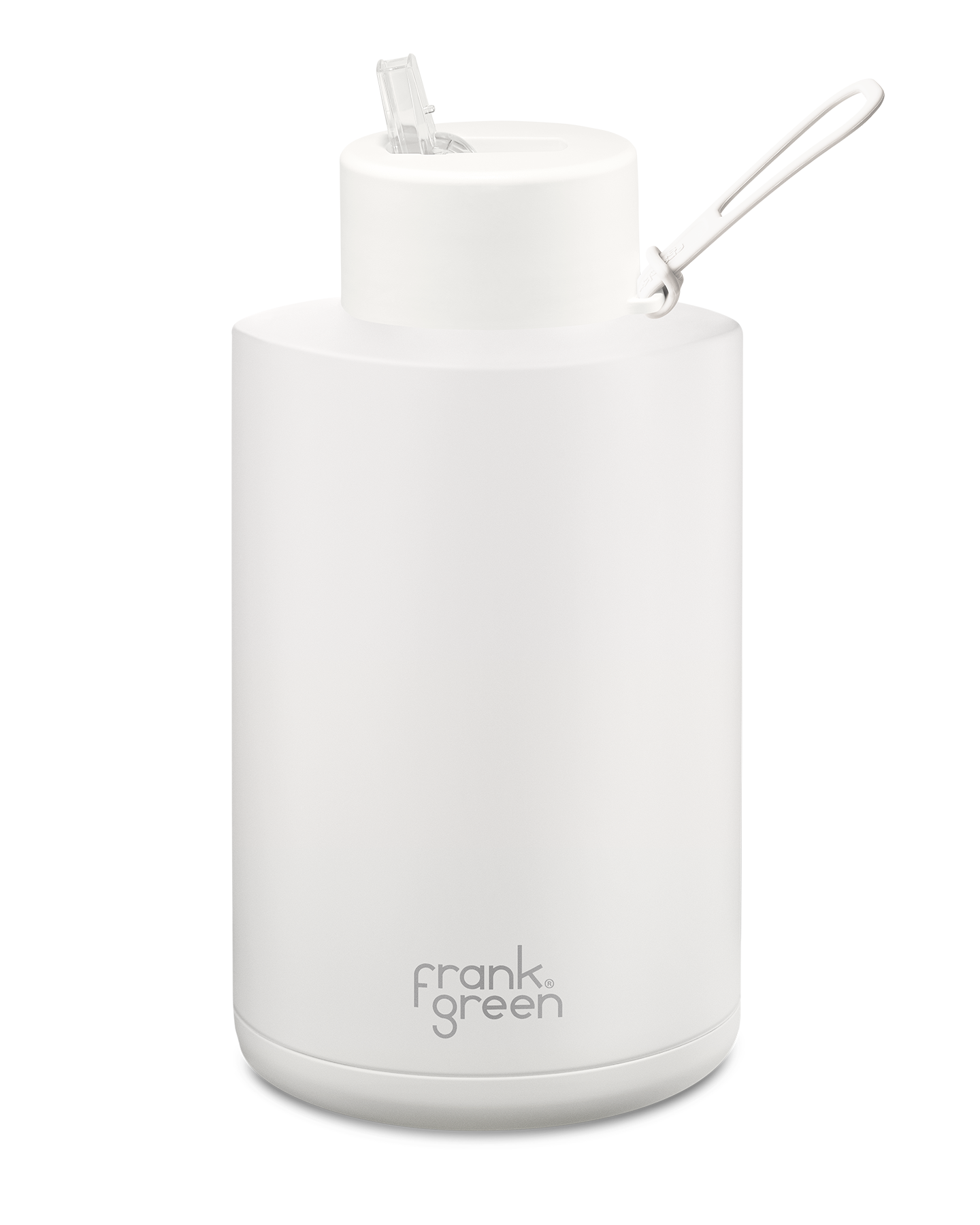 FRANK GREEN CERAMIC REUSABLE BOTTLE 68oz/2 Litre WITH STRAW LID - CLOUD