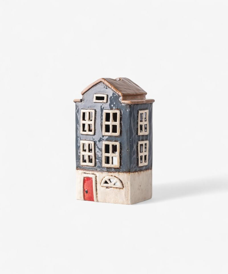 French Country Collections Alsace Tea Light House Nordic Navy