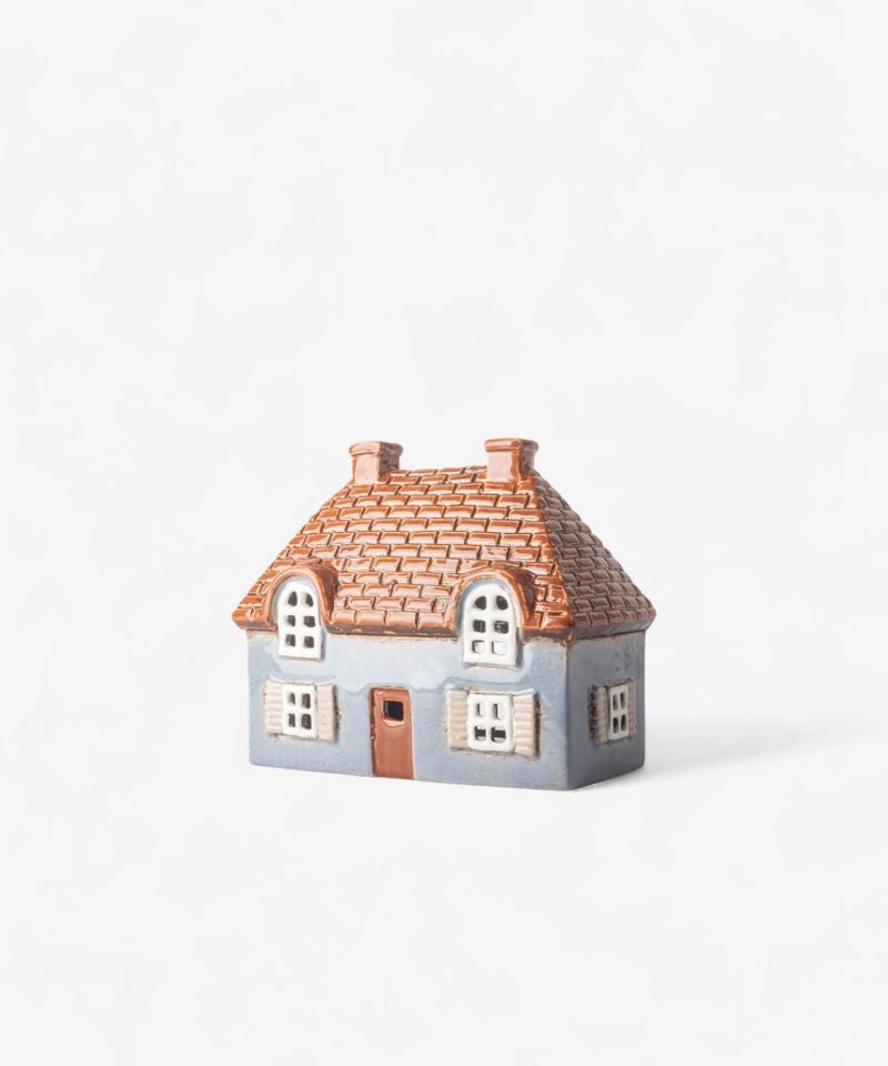 French Country Collections Cotswold Tea Light Cottage Blue