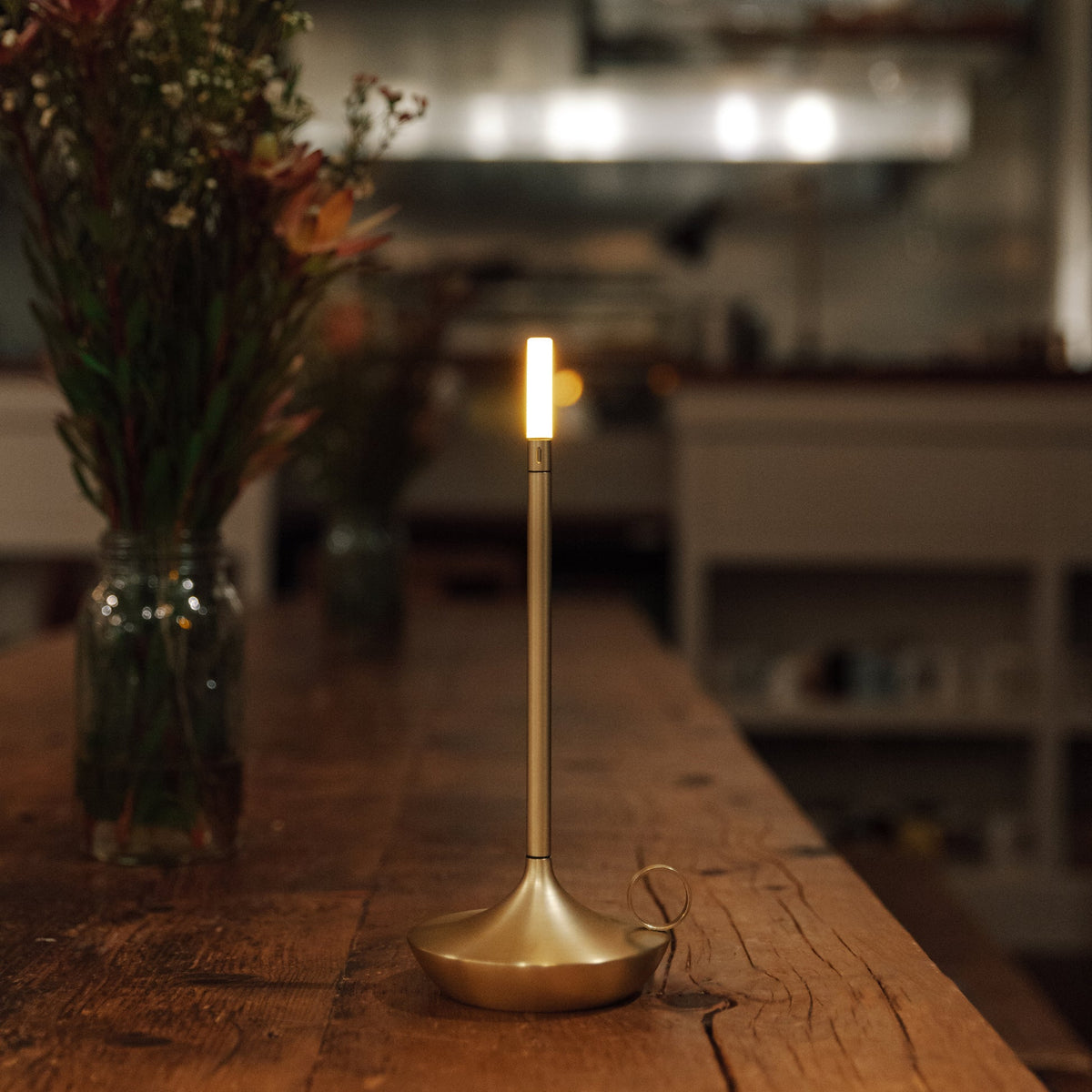 Graypants Wick Portable Table Lamp 26cm - Brass