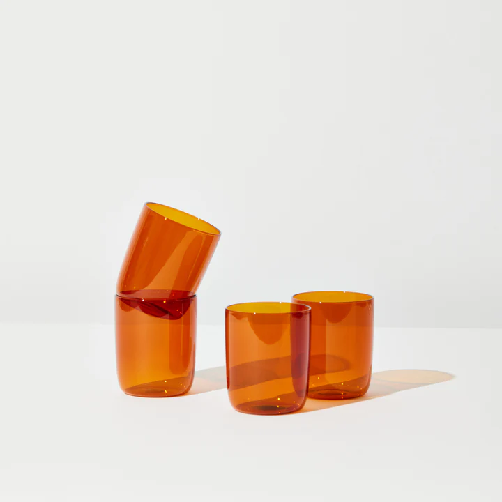 House of Nunu Belly Set of 4 Cups - Amber