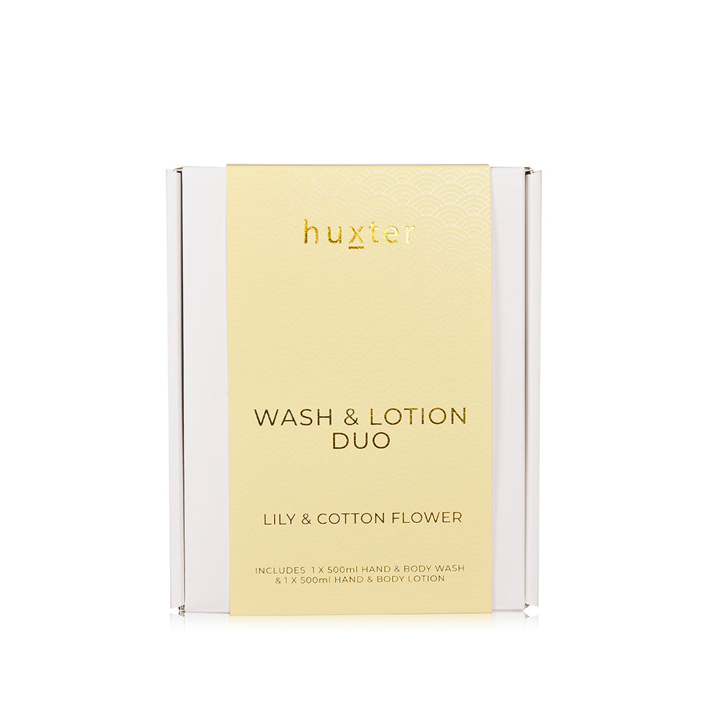 Huxter Wash & Lotion Duo - Yellow - Lily & Cotton Flower