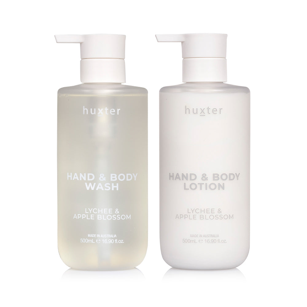 Huxter Wash &amp; Lotion Duo - Green - Lychee &amp; Apple Blossom