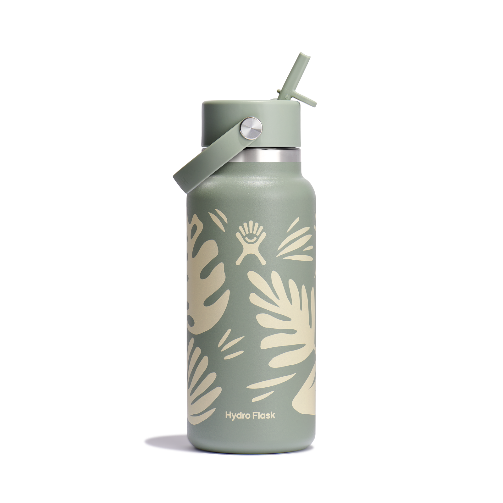 Hydro Flask 32oz (946mL) Wide Mouth with Flex Straw Cap - Botanical Bliss Agave