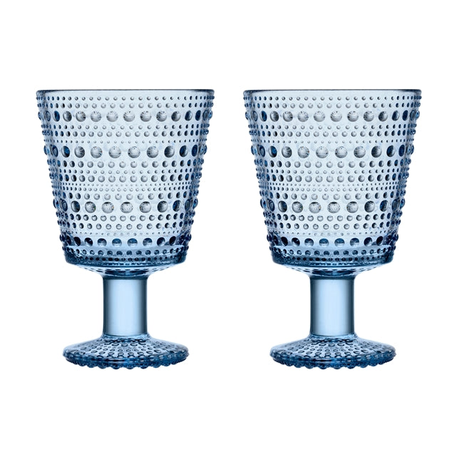 Iittala Kastehelmi Universal Glass Pair - Aqua