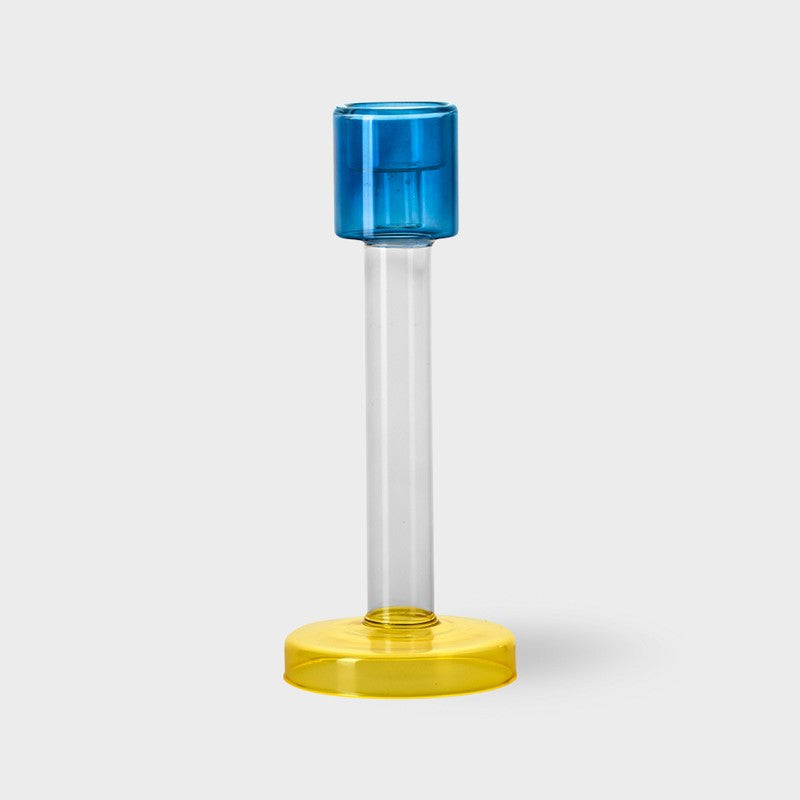 &amp;Klevering Bole Candle Holder - Blue/Yellow