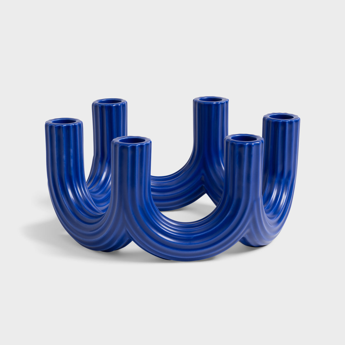 &amp;Klevering Churros Candle Holder - Blue