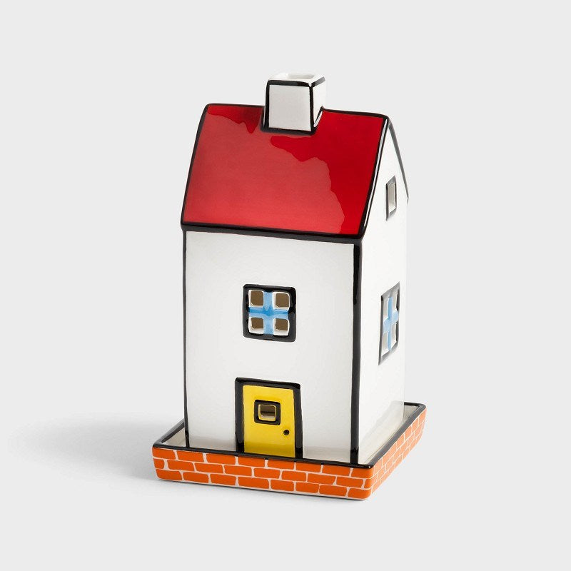 &amp;Klevering Haines Red Townhouse Tealight Candle Holder