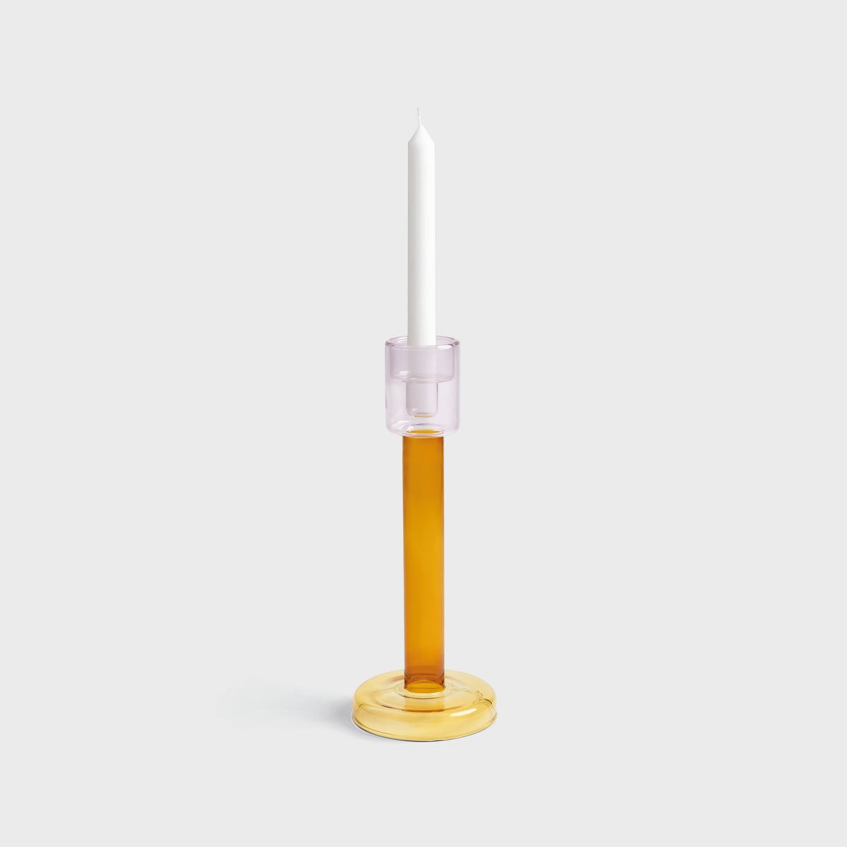 &amp;Klevering Bole Candle Holder - Amber/Yellow