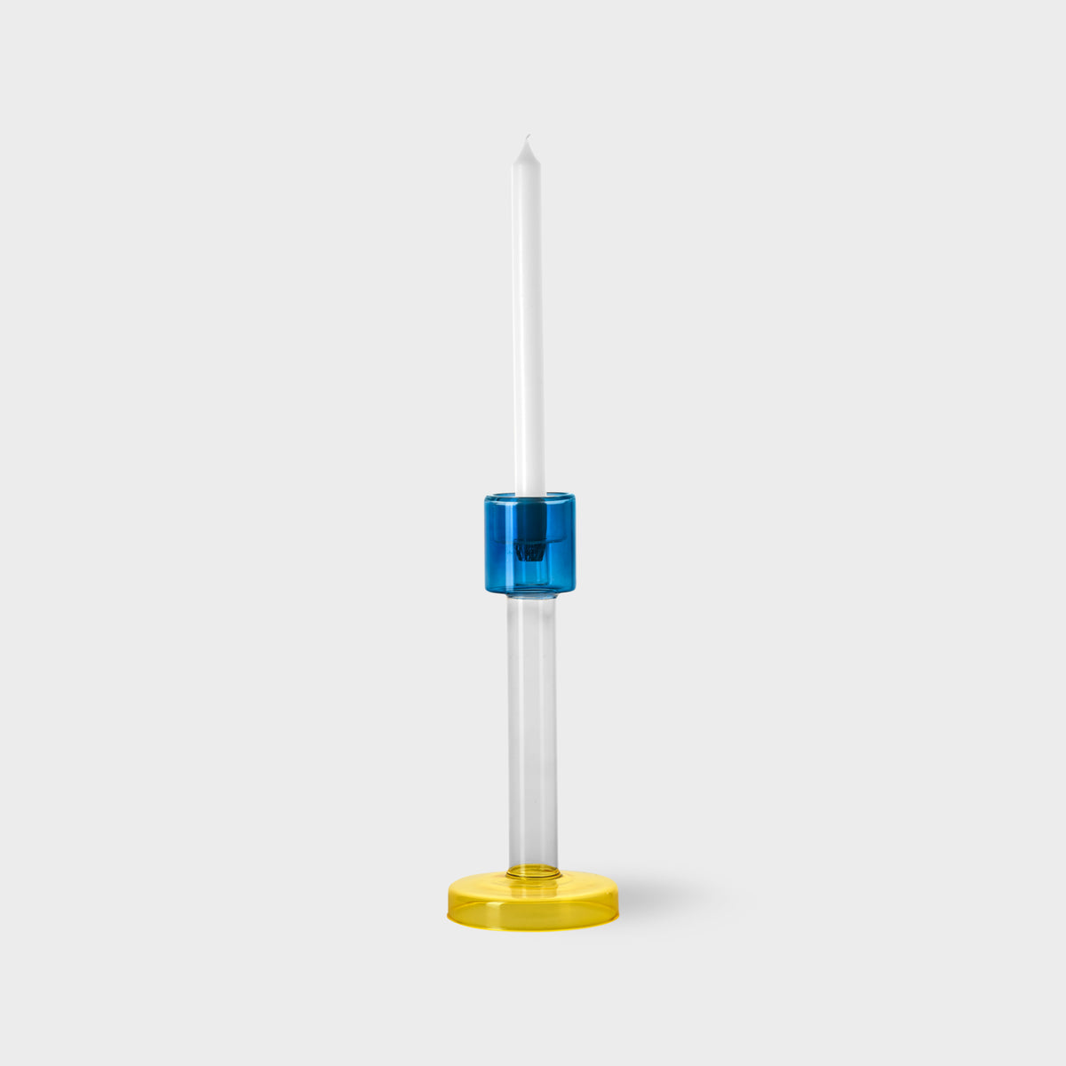 &amp;Klevering Bole Candle Holder - Blue/Yellow