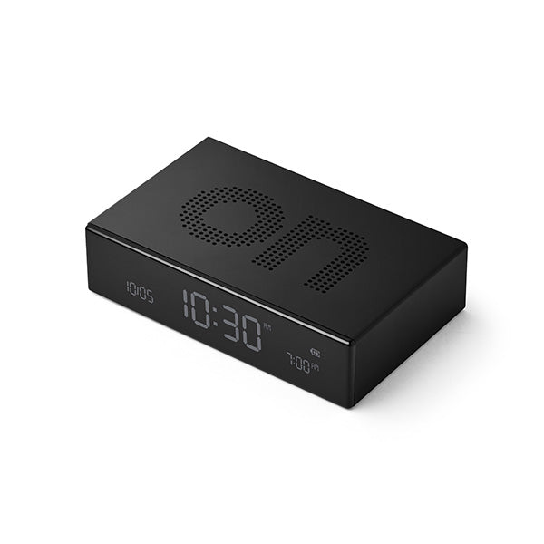 Lexon Flip Premium LCD Alarm Clock - Black
