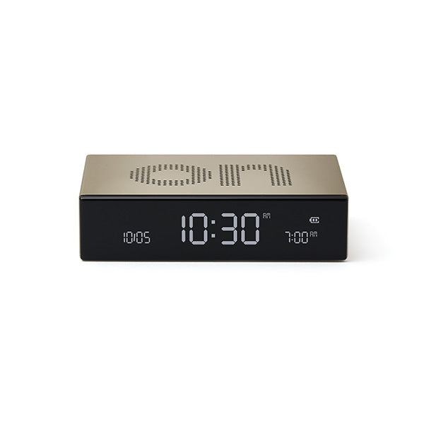 Lexon Flip Premium LCD Alarm Clock - Gold