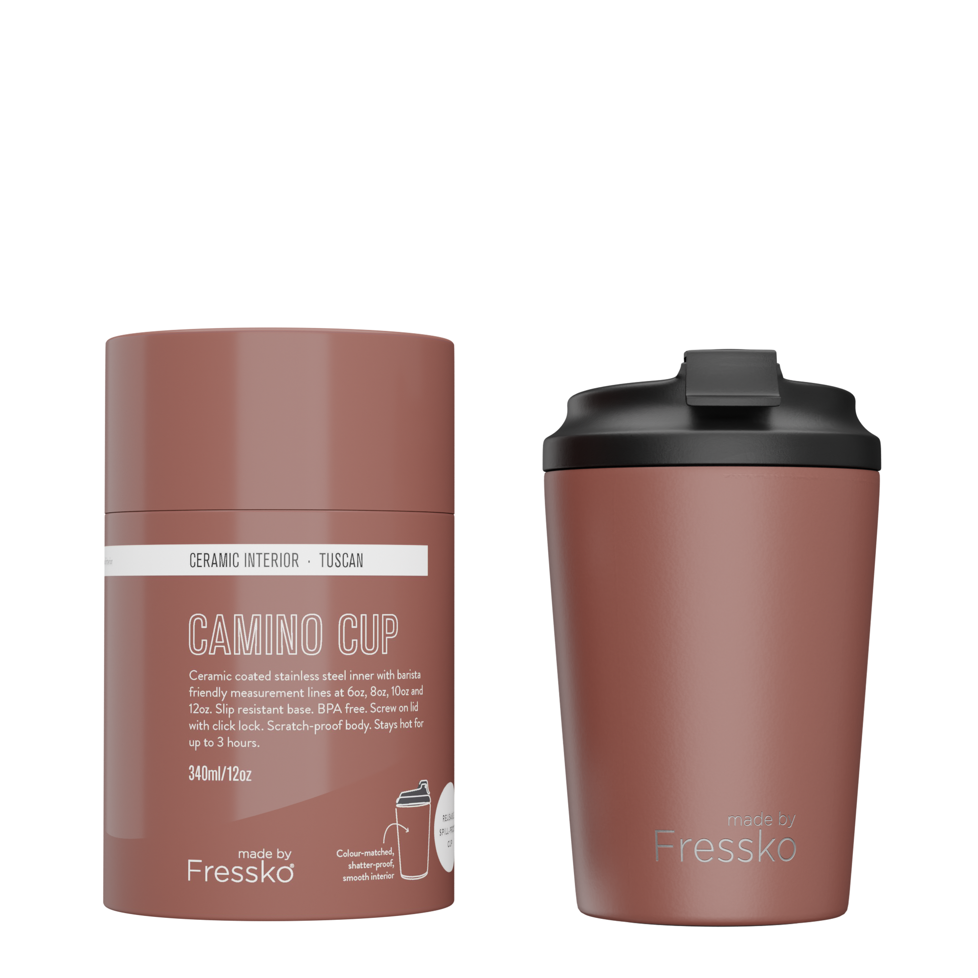 Made By Fressko Ceramic Camino 12oz Reusable Cup - Tuscan