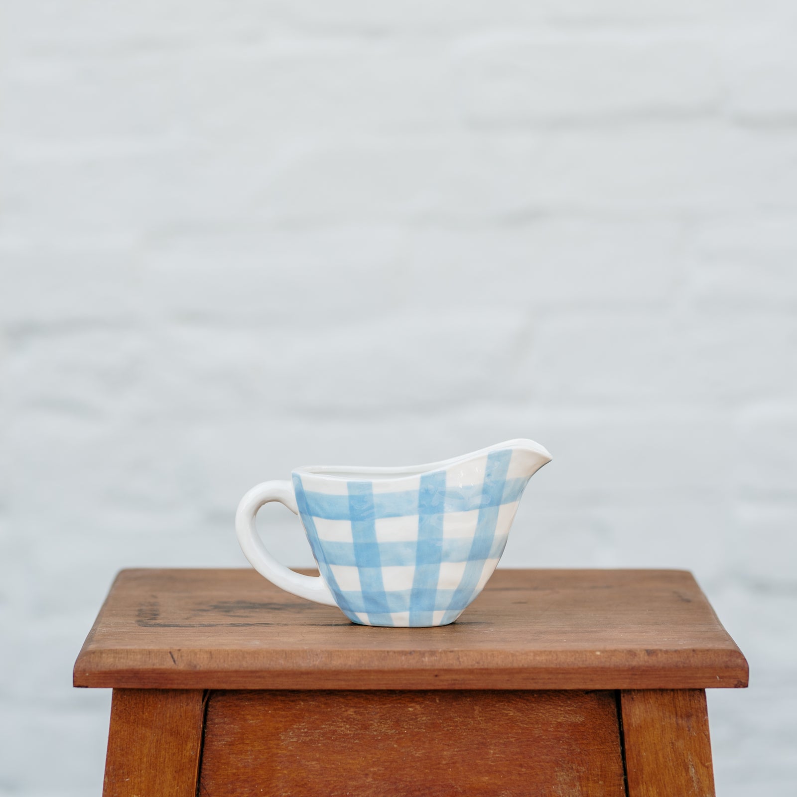 Noss & Co Ceramic Gravy Jug - Cornflower Gingham