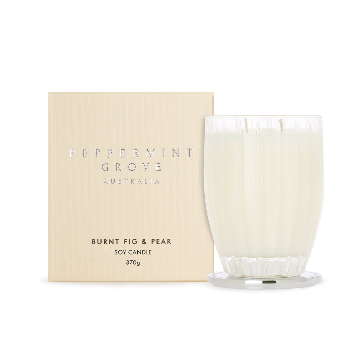 Peppermint Grove Burnt Fig &amp; Pear Large Soy Candle 370g