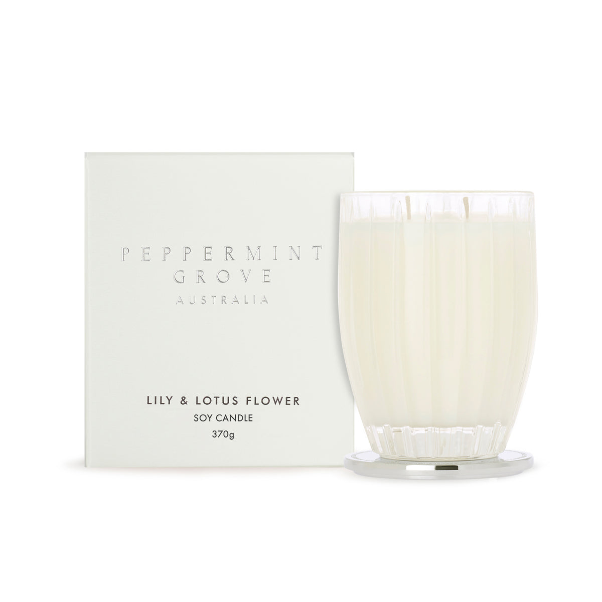 Peppermint Grove Lily &amp; Lotus Flower Large Soy Candle 370g