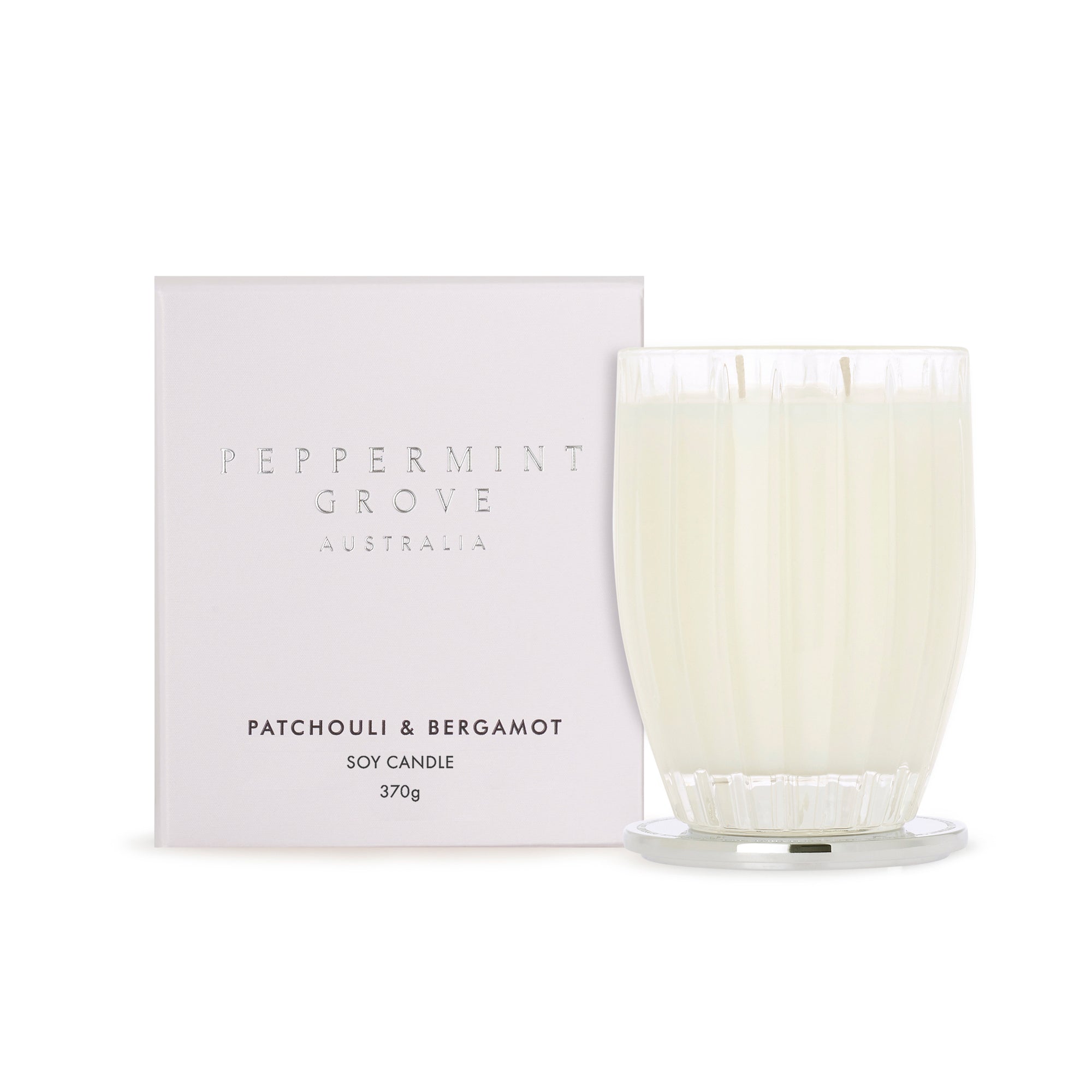 Peppermint Grove Patchouli & Bergamot Large Soy Candle 370g