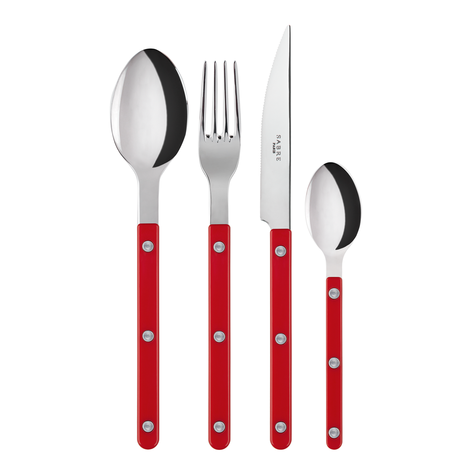 Sabre Paris Bistrot 4 Pieces Cutlery Sets - Burgundy