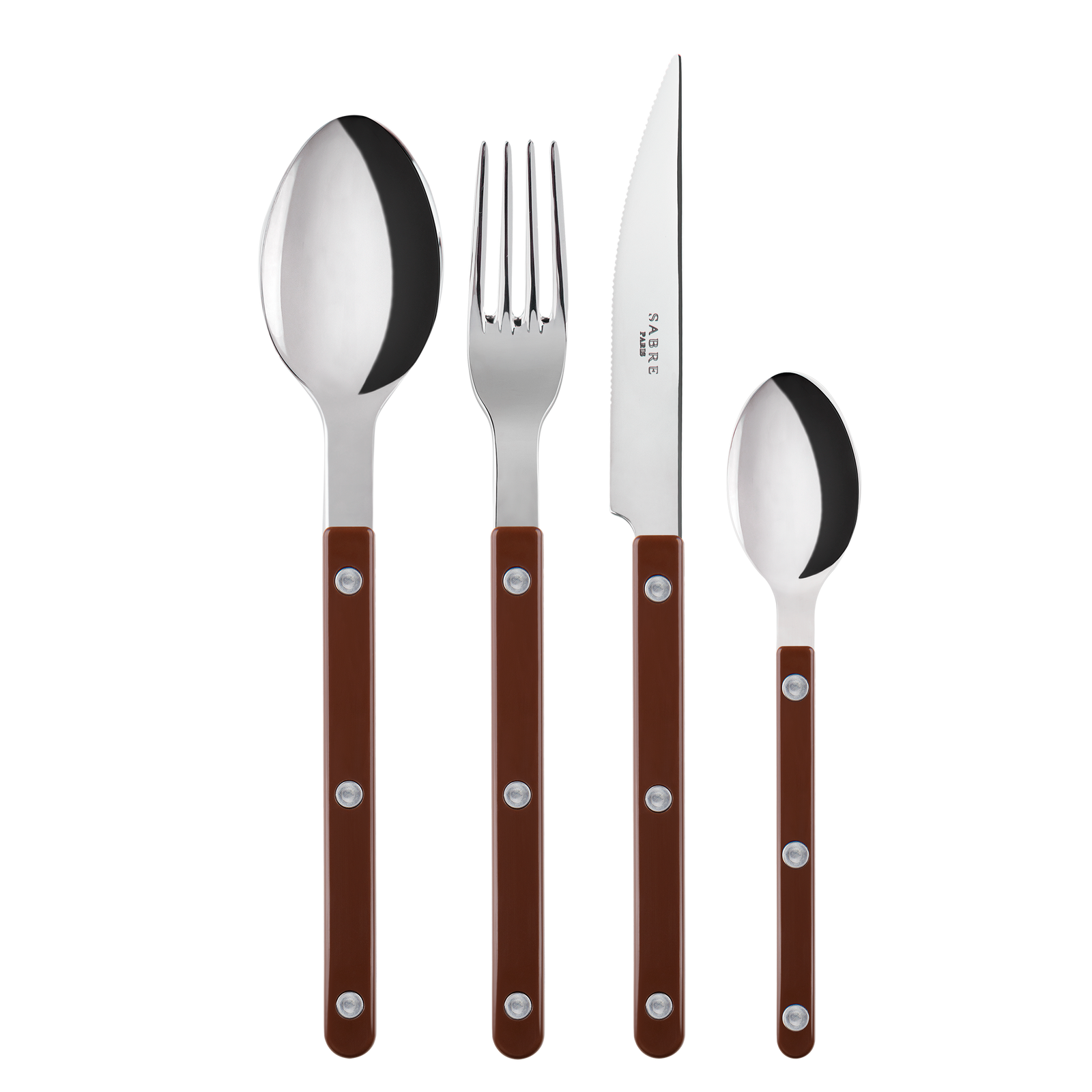 Sabre Paris Bistrot 4 Pieces Cutlery Sets - Chocolate