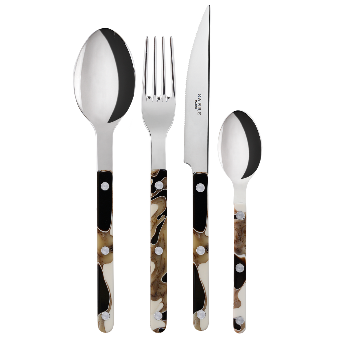 Sabre Paris Bistrot 4 Pieces Cutlery Sets - Dune Black