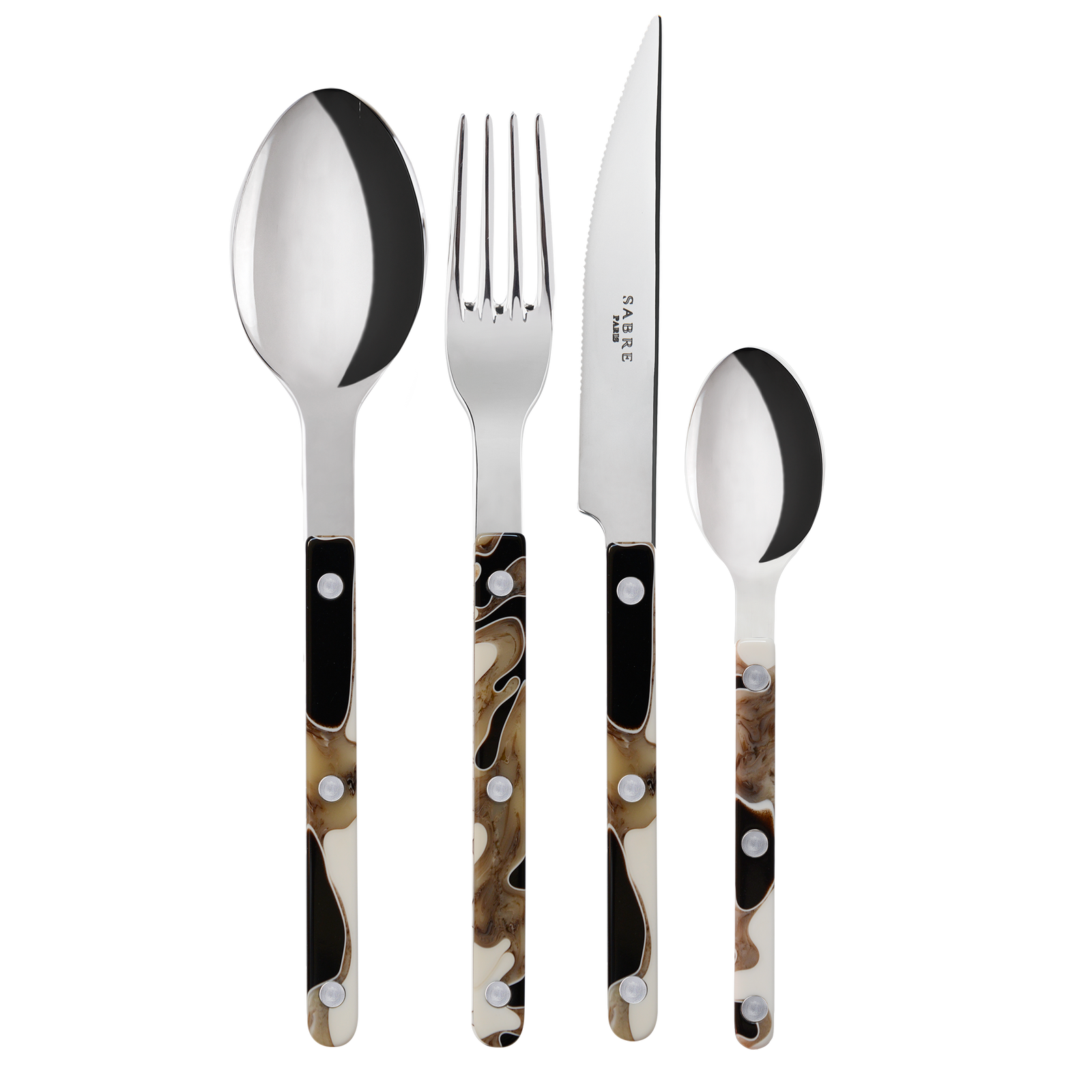 Sabre Paris Bistrot 4 Pieces Cutlery Sets - Dune Black
