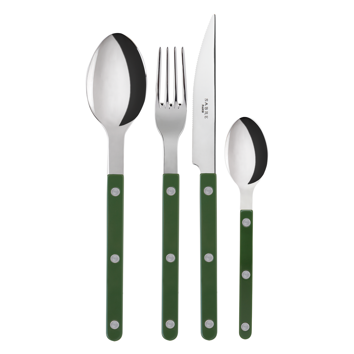 Sabre Paris Bistrot 4 Pieces Cutlery Sets - Green