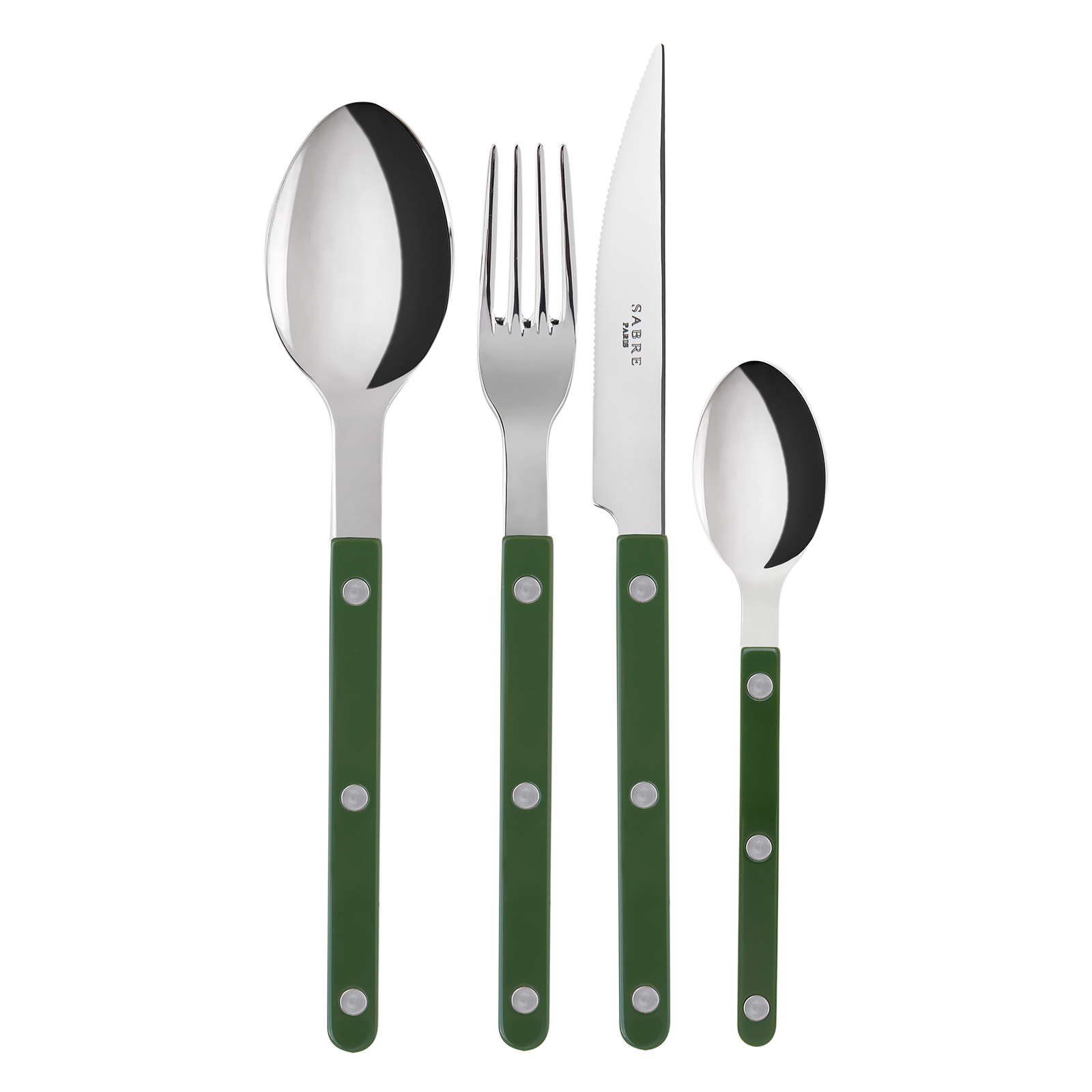 Sabre Paris Bistrot 4 Pieces Cutlery Sets - Green