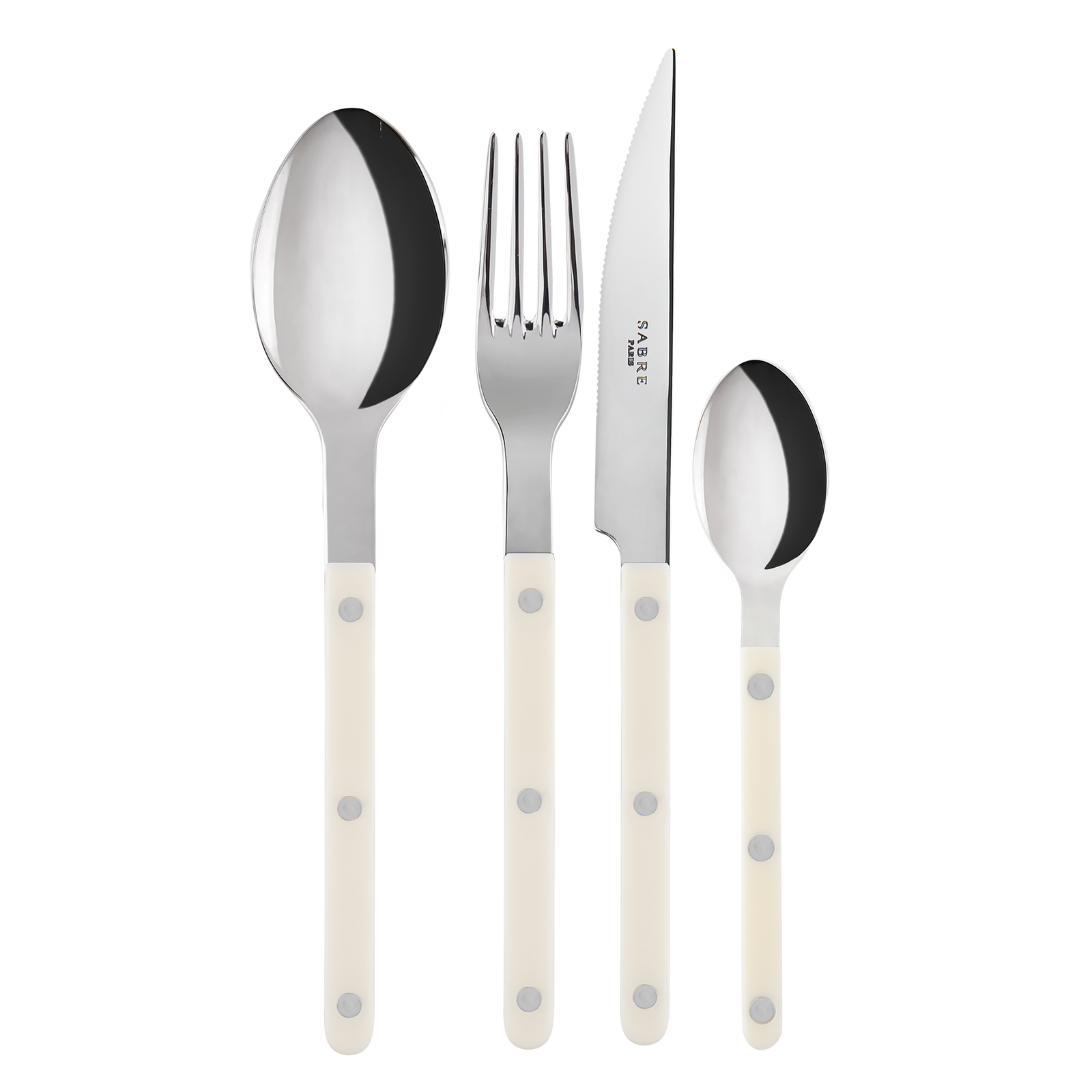 Sabre Paris Bistrot 4 Pieces Cutlery Sets - Ivory