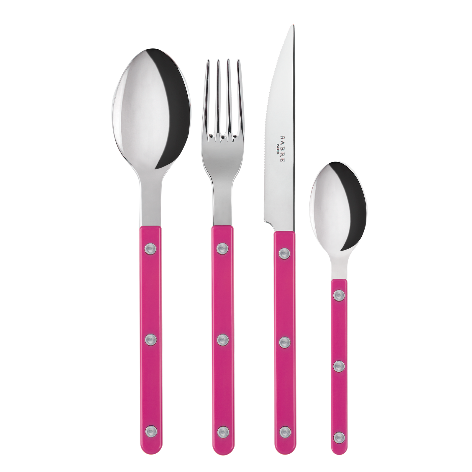 Sabre Paris Bistrot 4 Pieces Cutlery Sets - Raspberry
