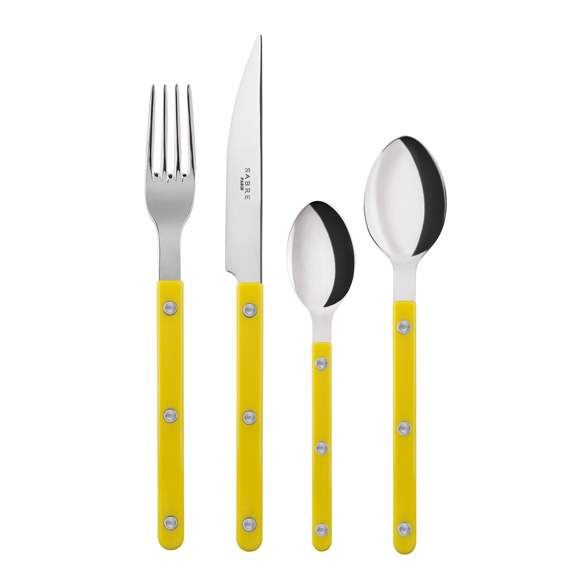 Sabre Paris Bistrot 4 Pieces Cutlery Sets - Yellow