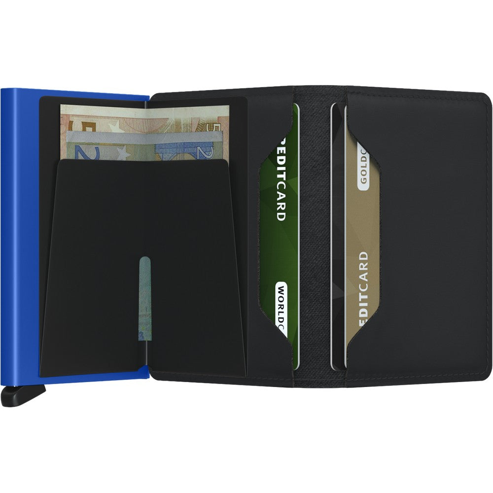 SECRID MINIWALLET MATTE BLACK AND BLUE