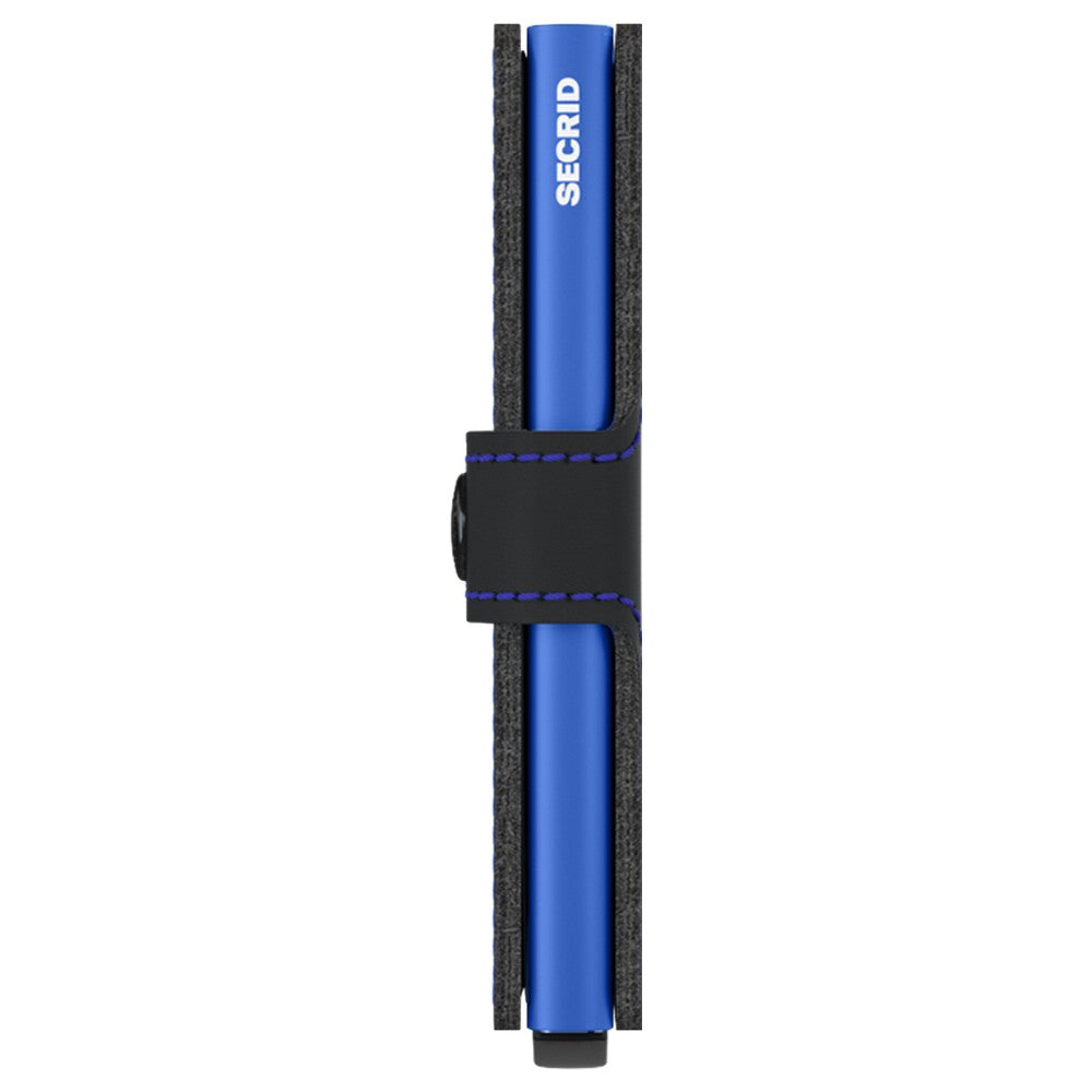 SECRID MINIWALLET MATTE BLACK AND BLUE