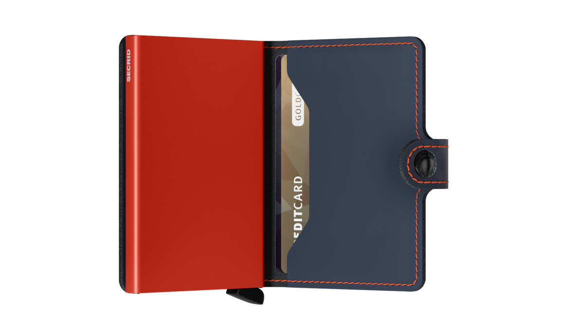 Secrid Miniwallet Matte Night Blue &amp; Orange
