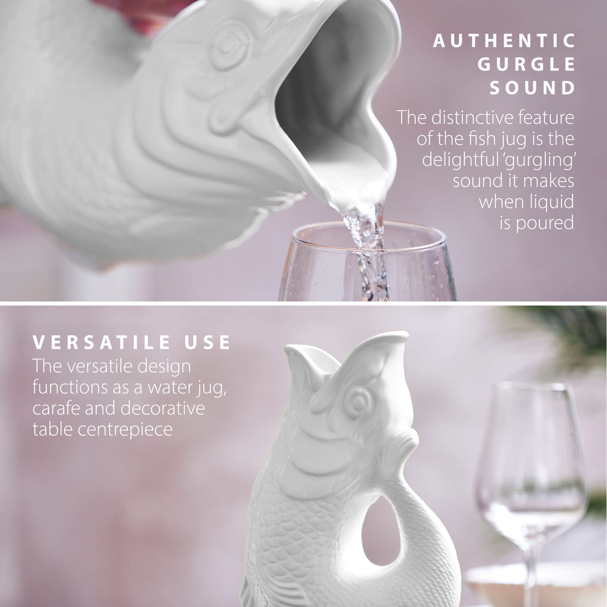 Wade Fish Jug 1.2L - White
