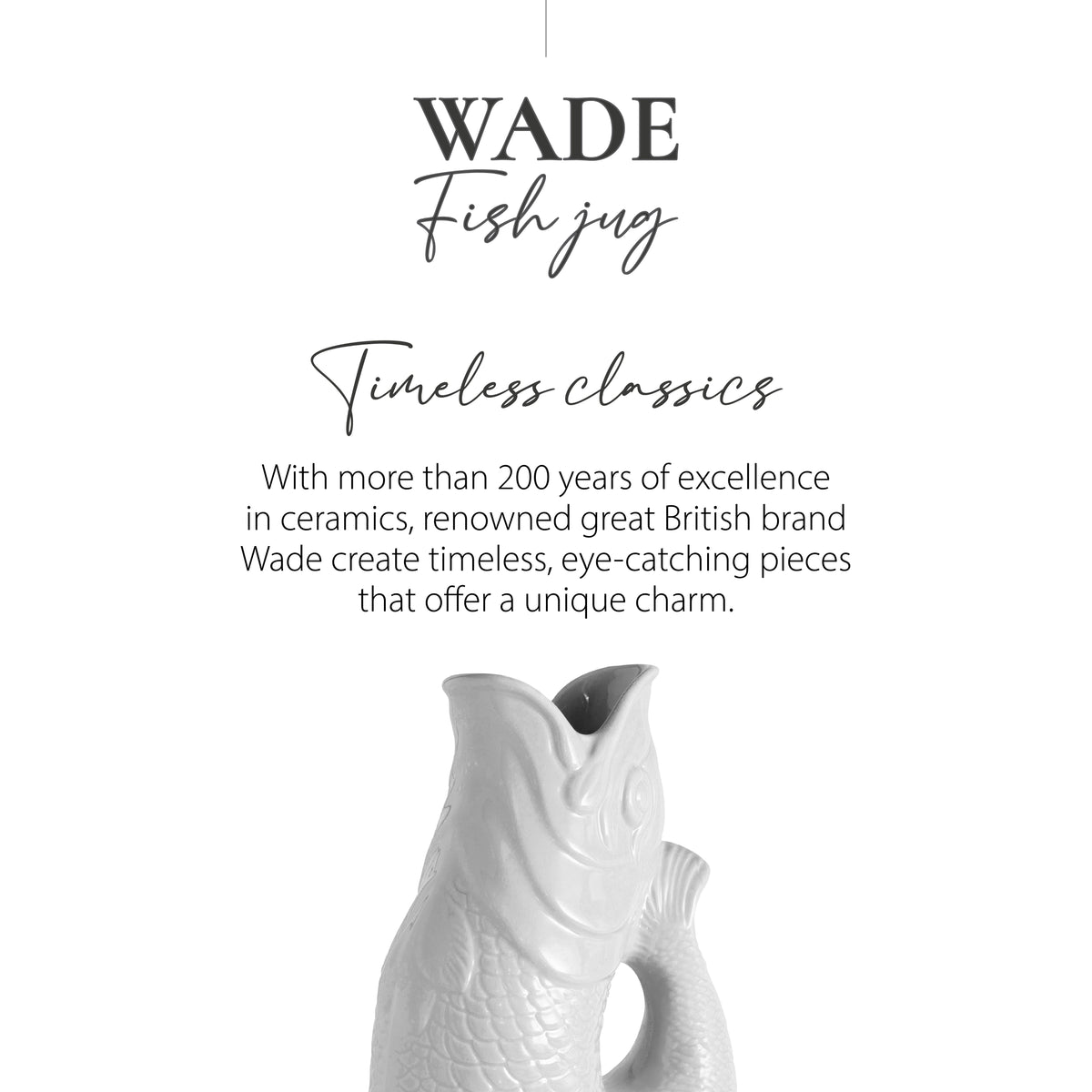 Wade Fish Jug 1.2L - White