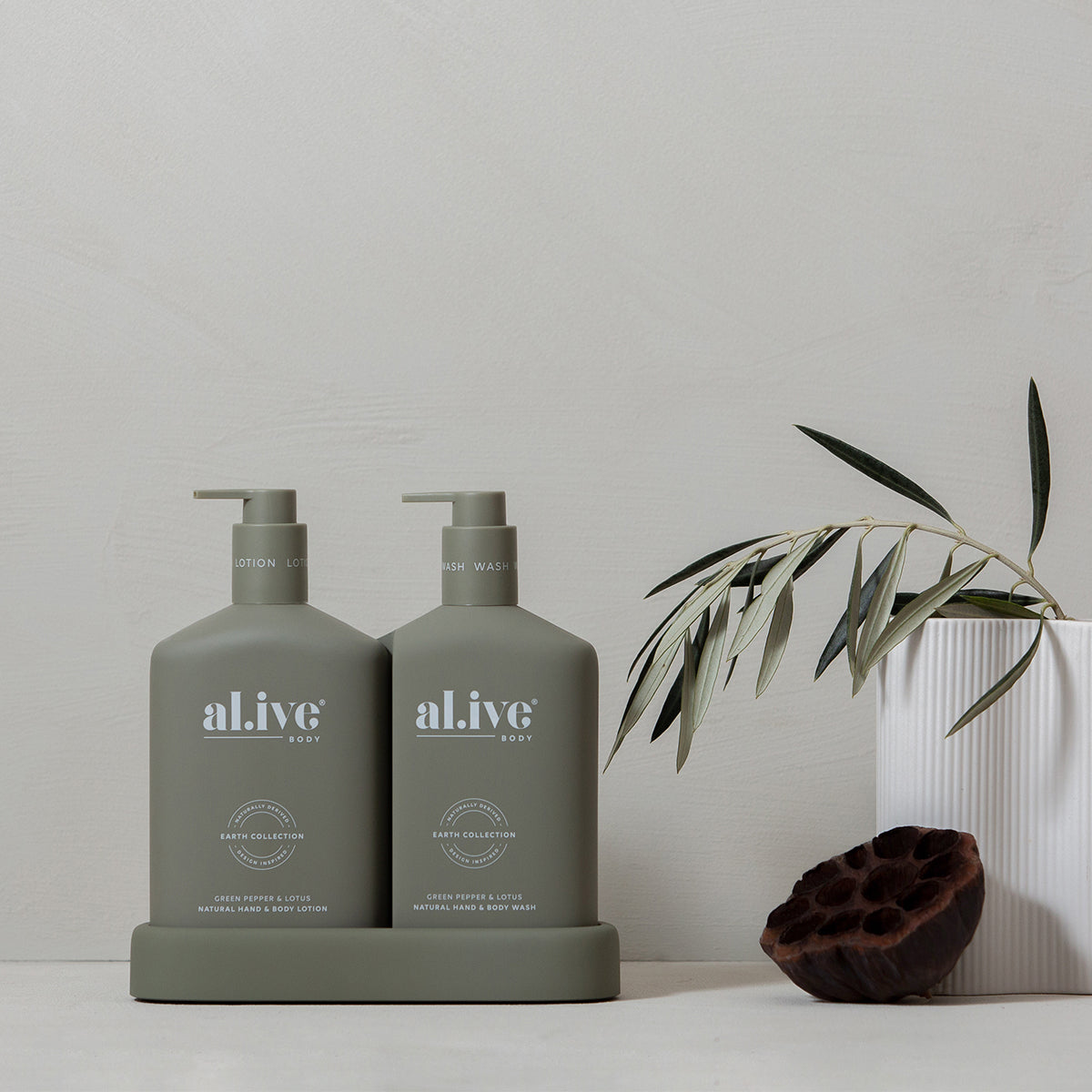 Alive Body Wash & Lotion Duo - Green Pepper & Lotus