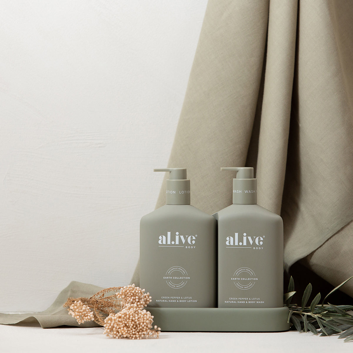 Alive Body Wash &amp; Lotion Duo - Green Pepper &amp; Lotus