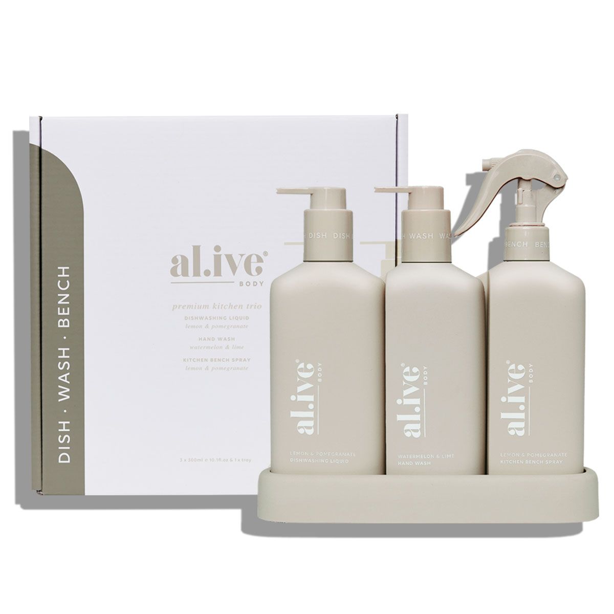Alive Body Kitchen Trio - Lemon &amp; Pomegranate + Watermelon &amp; Lime (Stone)