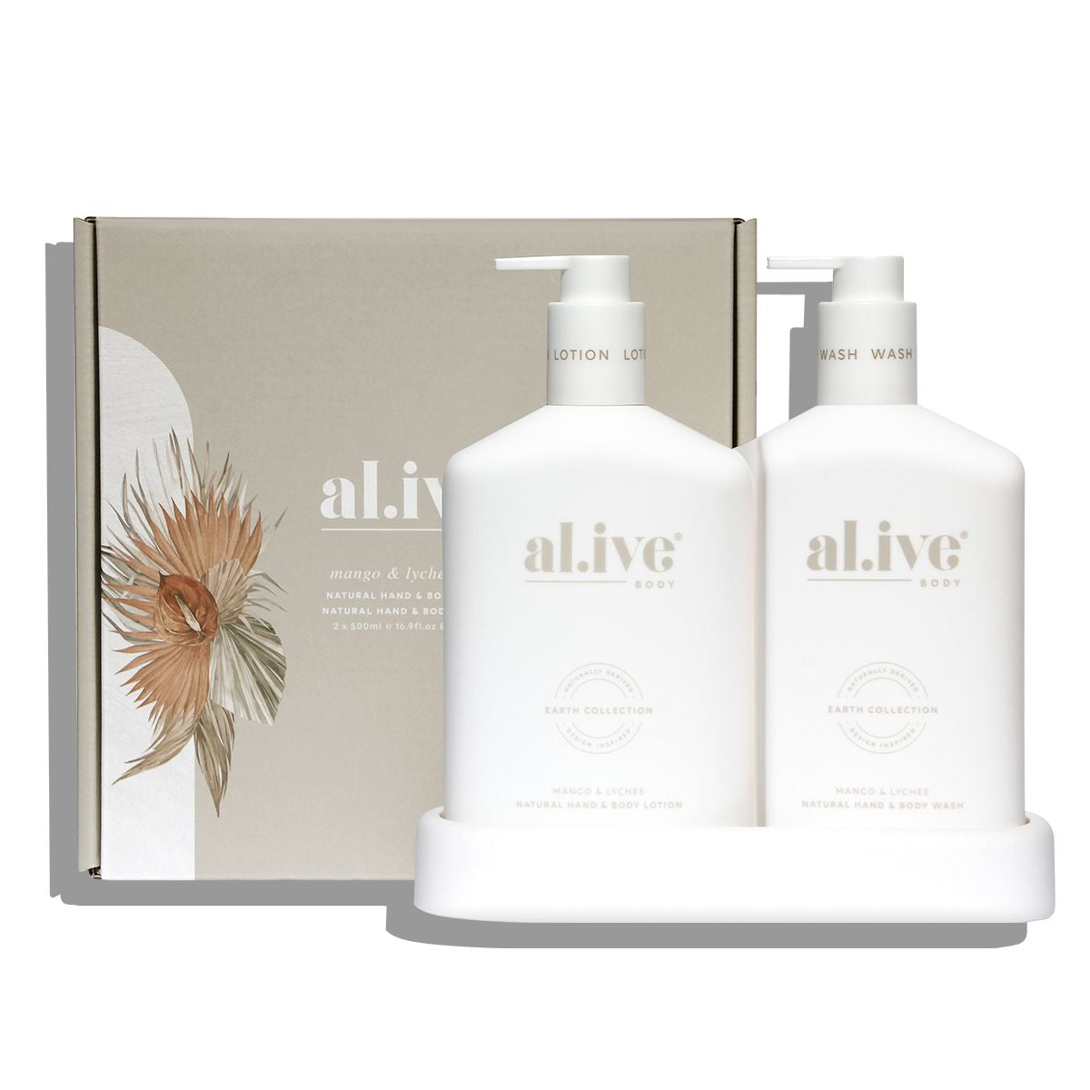 ALIVE BODY WASH AND LOTION DUO + TRAY - MANGO AND LYCHEE