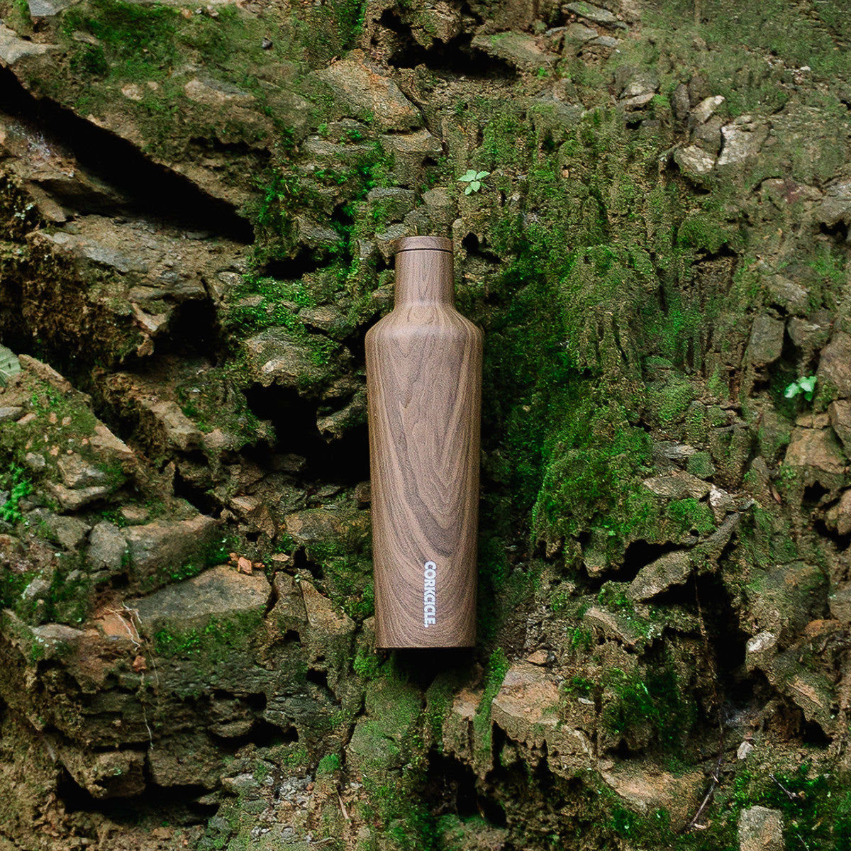 Corkcicle Origins Canteen 475ml - Walnut Wood Insulated Stainless Steel Bottle