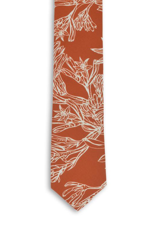 PEGGY AND FINN  Cotton Tie - Kangaroo Paw Burnt Orange