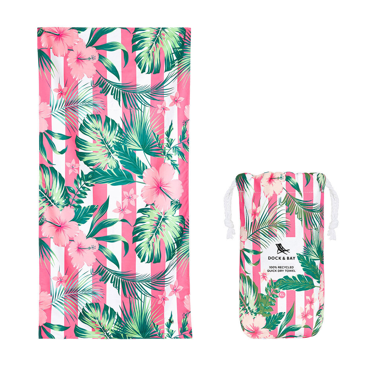 Dock and Bay Beach Towel Botanical Collection XL - Heavenly Hibiscus