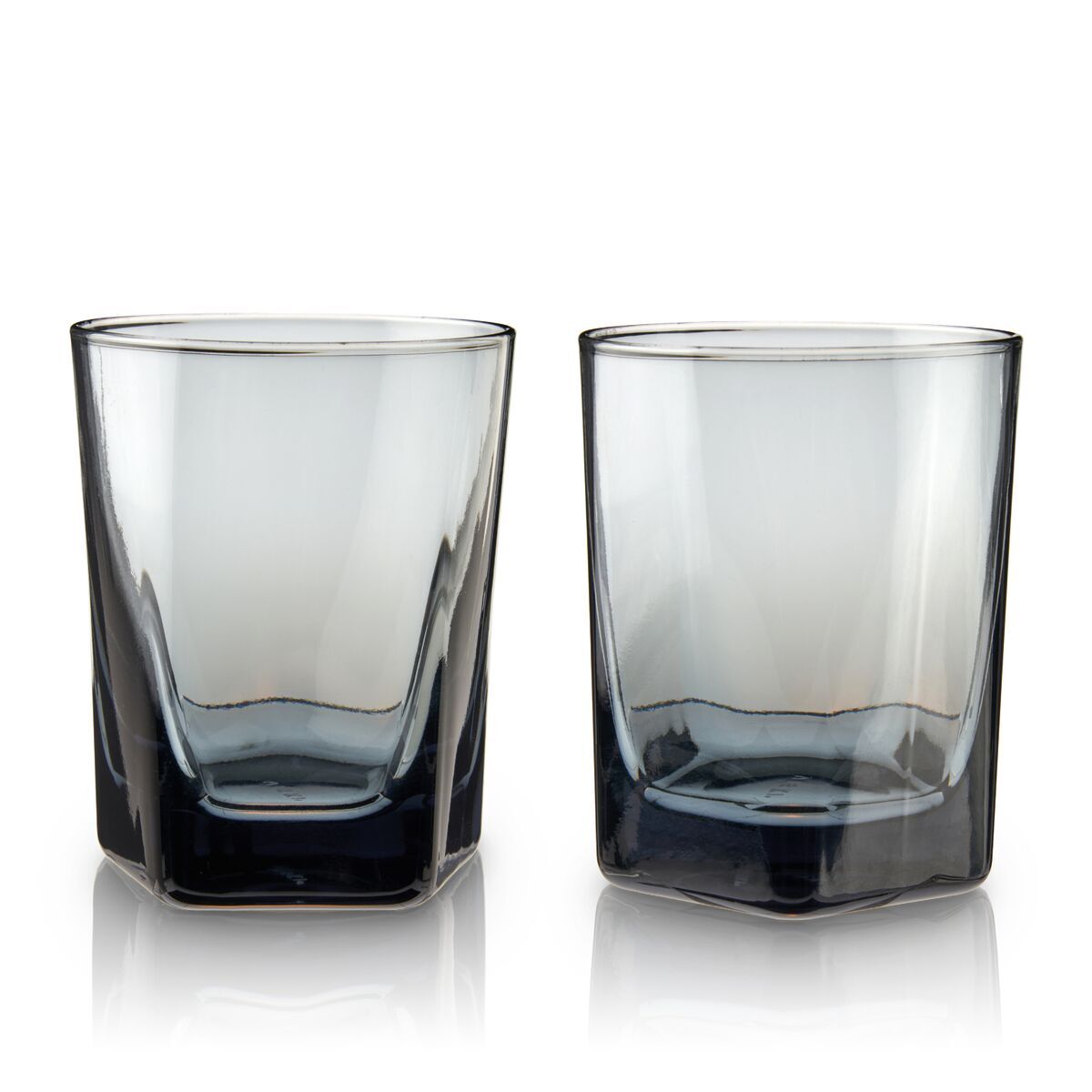 VISKI SMOKE DOUBLE OLD FASHIONED GLASSES SET OF TWO