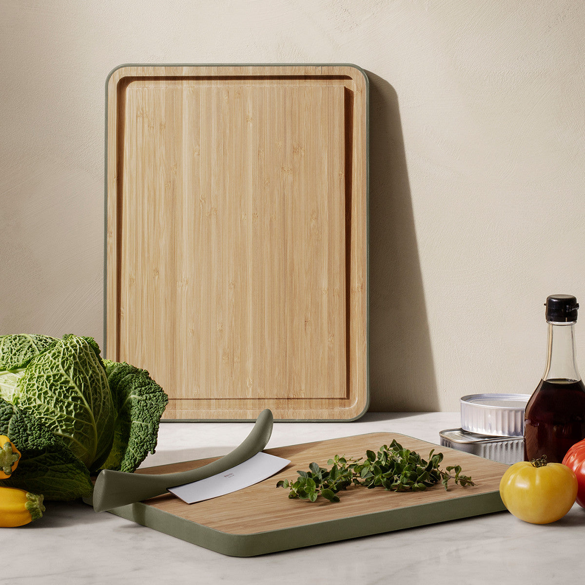 Eva Solo Green Tool Bamboo Cutting Board Groove
